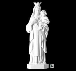 SYNTHETIC MARBLE VIRGIN OF CARMEN SILVERY FINISHED